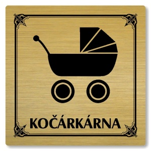 Kočárkárna, 100x100mm, zlatá, Nebraska